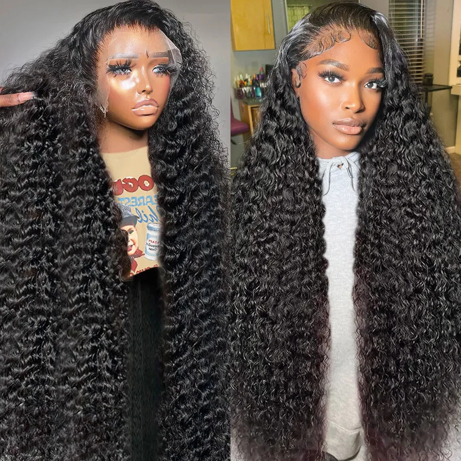 

13x6 4X4 HD Transparent Lace Closure Wig Hd Deep Wave Human Hair Wigs For WomenPre Plucked With Baby Hair 360 Lace Frontal Wig