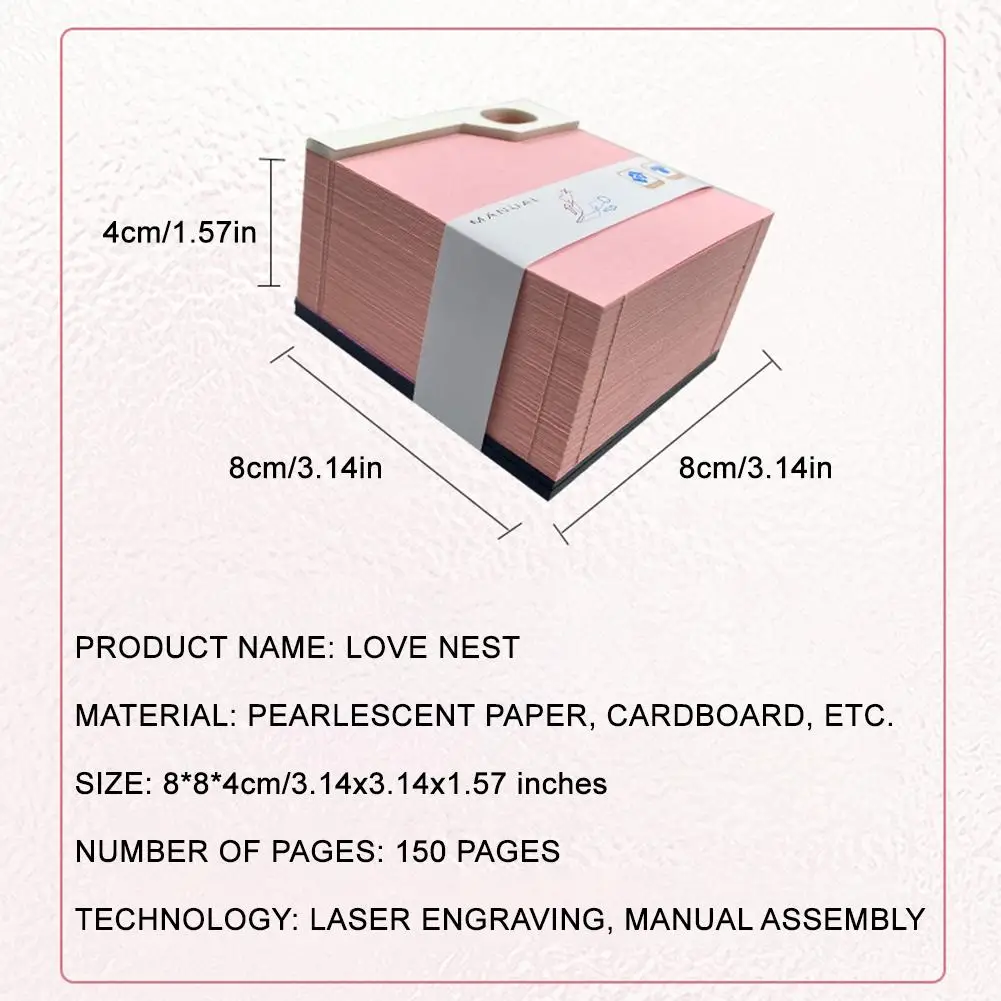 Love Nest 3D 메모장 미니 모스크 모델 종이 조각 아트 스티커 메모 종이, 사무실 장식 액세서리, 드로잉 노트북, 신제품