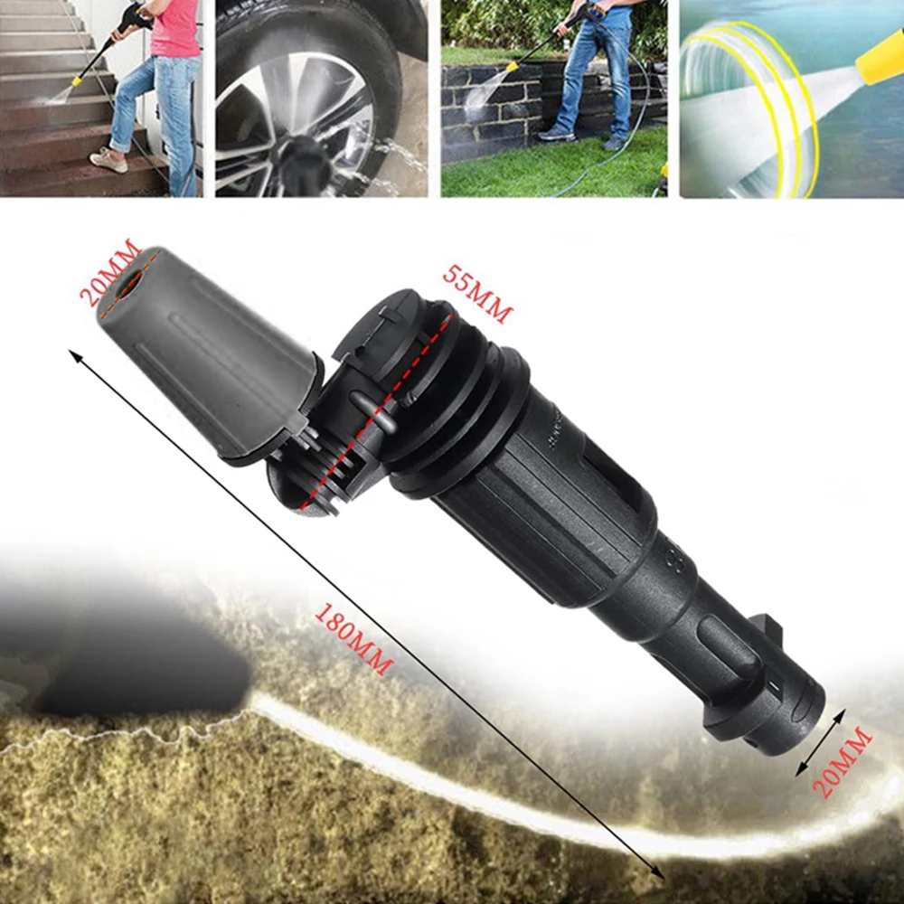 Hochdruck-Wasserpistole, 360-Grad-drehbare Düse, kann gewaaiert oder gerader Wasserstrahl zum Waschen von Autos für die Karcher Lavor-Serie – Detail 1