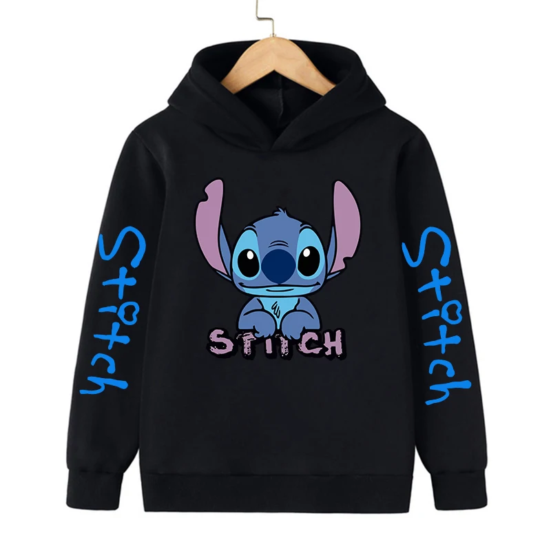 y2k Kids Disney Stitch Hoodie Children Cartoon Girl Boy Lilo and Stitch Sweatshirt Casual Top kids sweatshirts