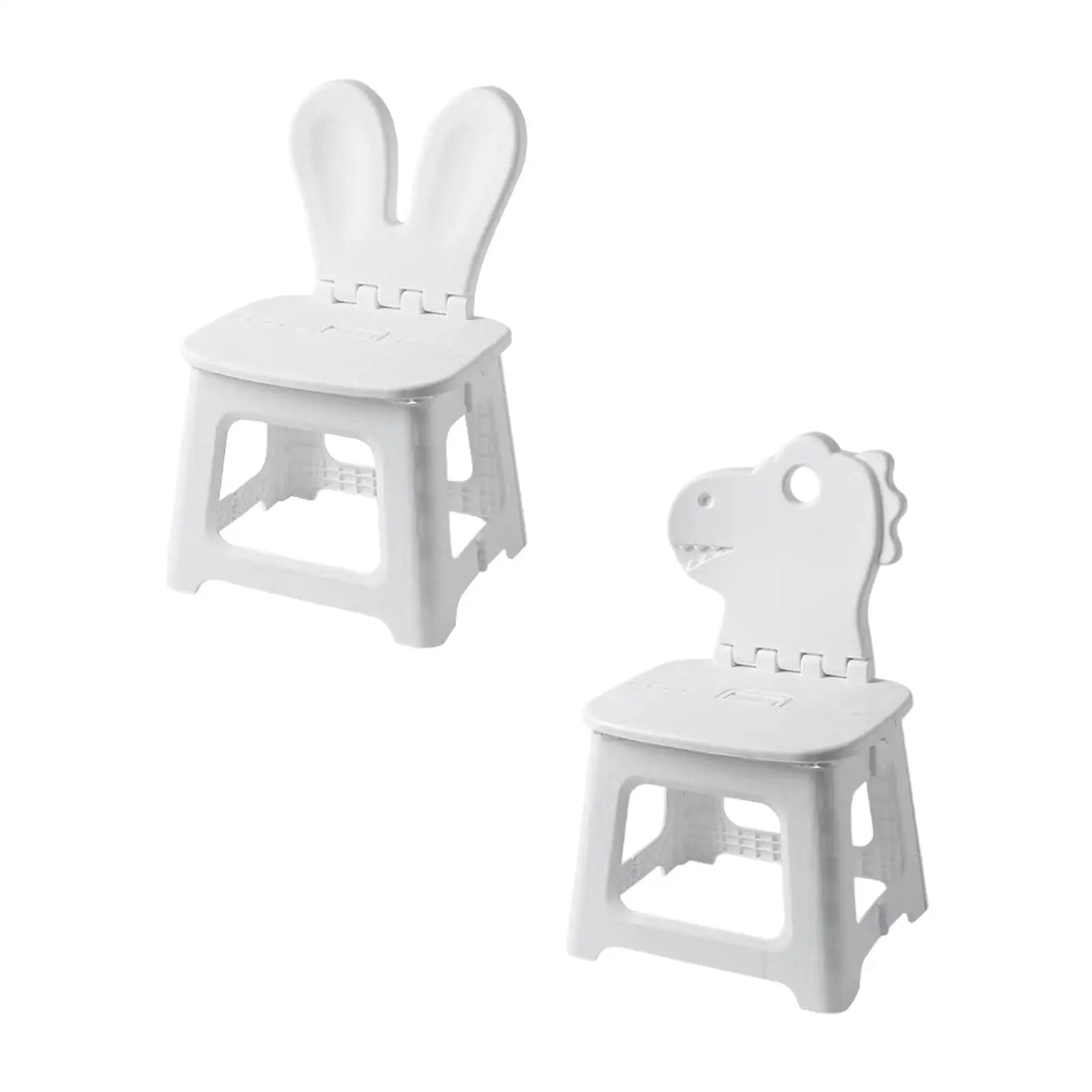 Kids Step Stool Girls Boys Shoe Changing Stool with Back Support Foldable Chair for Bedroom Backpacking Household Travel Outdoor