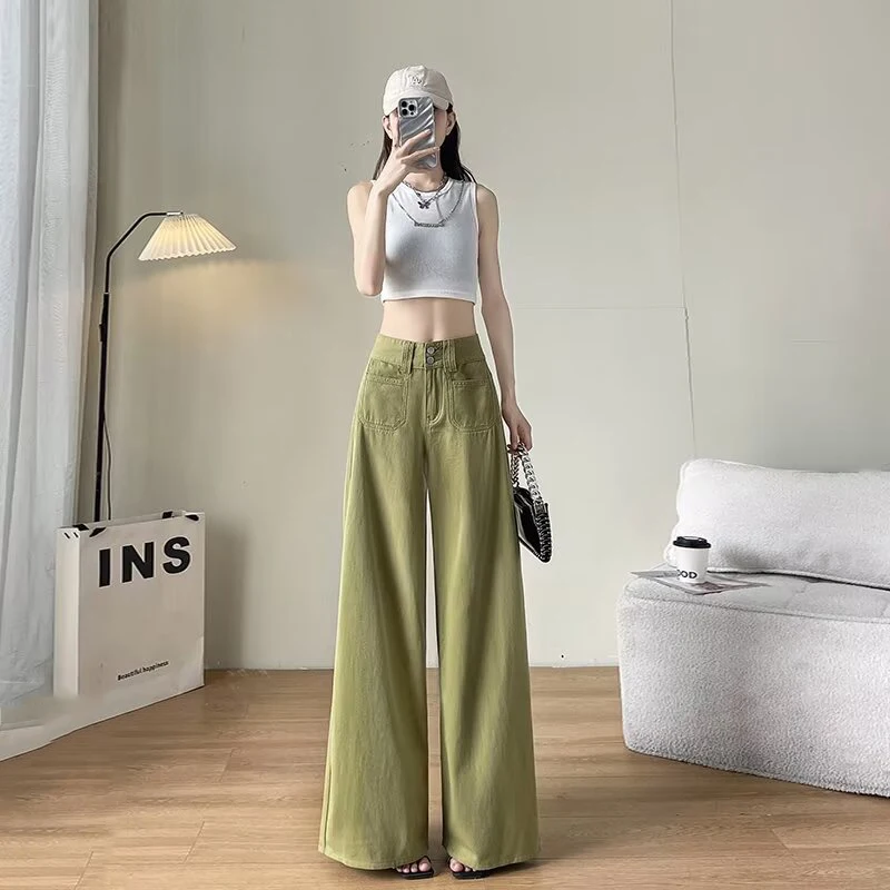 

Basic Model Baggy Jeans Women's Vintage 90s Aesthetic Cowboy Wide Leg Pants Harajuku Denim Trousers Femme Y2k Emo 2000s Clothe