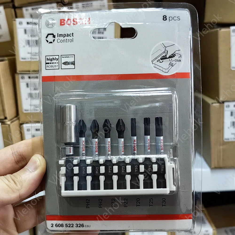 

Impact control drill bit set for Bosch 50 mm PH2 PZ2 T20 T25 T30 magnetic support electric drilI