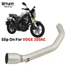 Slip On For Voge 350 AC 350AC 2023 Motorcycle Exhaust Escape Moto Systems Modified Middle Link Pipe Connect 50.8Mm Muffler