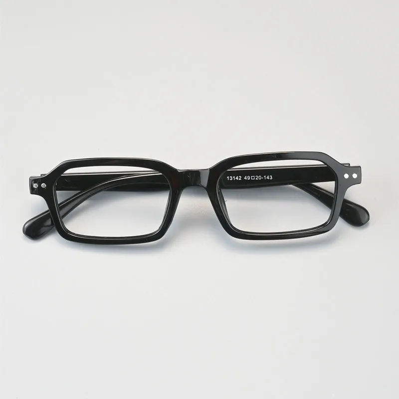 Retro klassische Mode Damen optische Brille Nischendesign Stil Herren Retro hochwertige TR90 kleiner Rahmen Retro Nieten-Design – Detail 3
