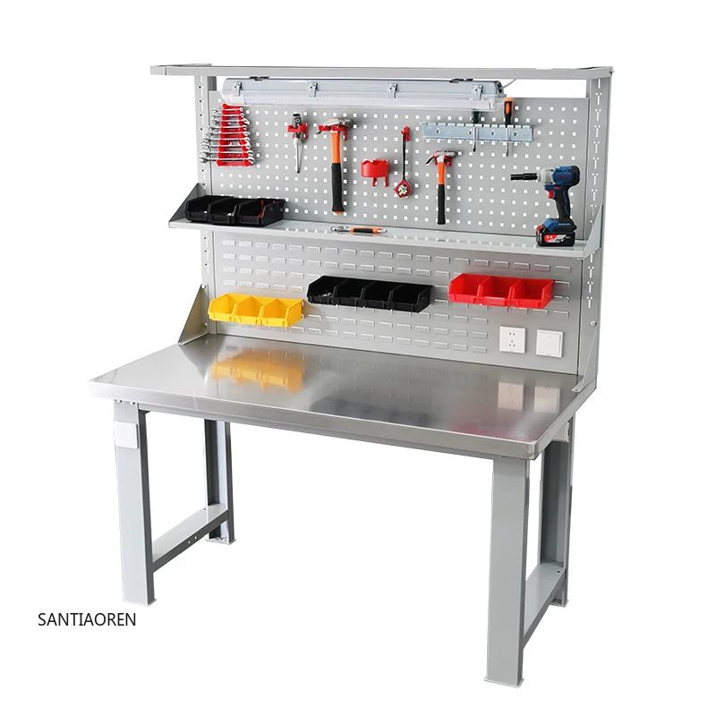 שולחן עבודה מתכתי תעשייתי מותאם אישית לשנת 2025 עם תמיכה מקורית לארונות כלים