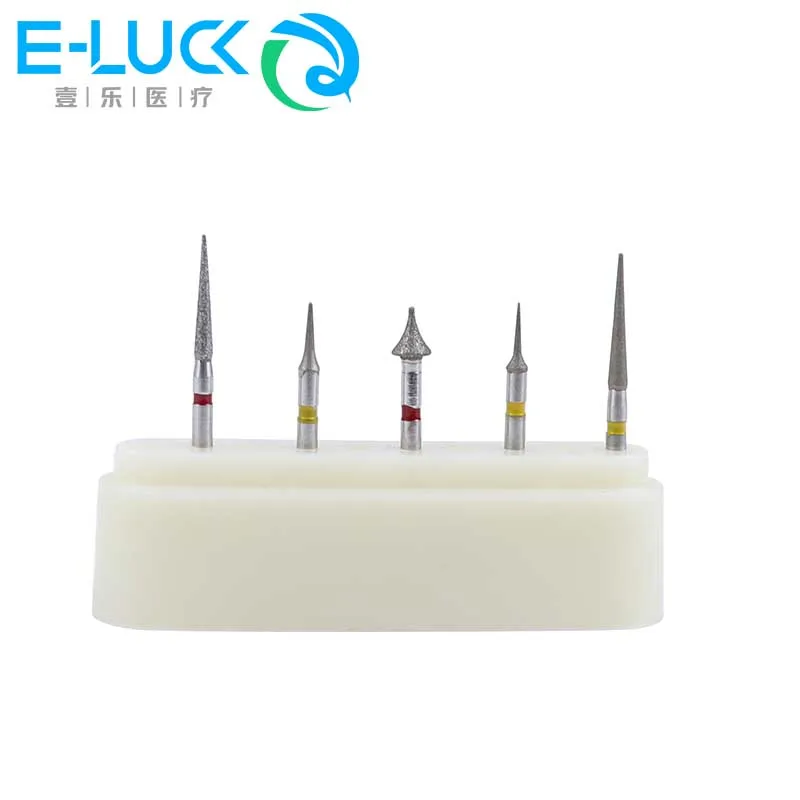 5Pcs/Box Dental Cutting Polishing Burs Orthodontic Interproximal Enamel Diamond Bur Kit For High Speed Handpiece