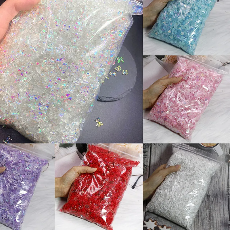 

Mixed Design Resin Nail Charms 500g Glitter Aurora Rhinestone Decoration For Nails DIY Nails Accessories And Tools Free Shipping