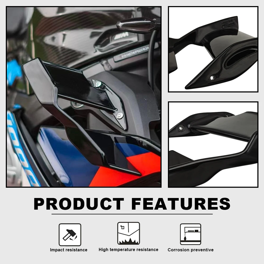 BMW S1000R M1000R 2021 2022 2023 S 1000 R 윈드실드 윙 페어링 프론트 에어로다이나믹 스포일러용 새로운 오토바이 윙렛 카본