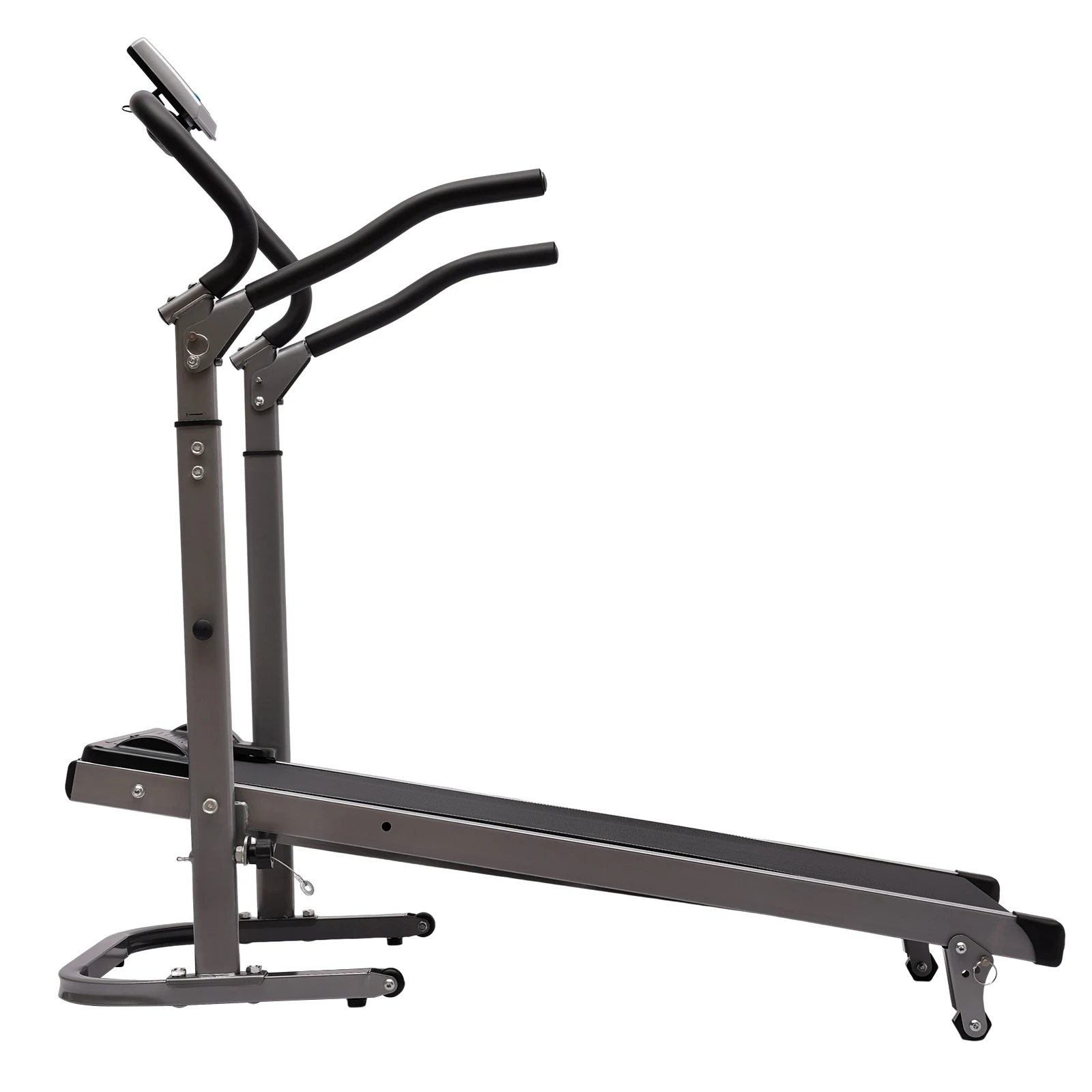 Folding Treadmill W/ Incline for Home Portable Running Exercise Black 265lbs