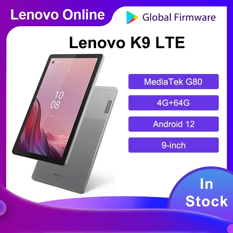 Firmware Globale Lenovo Pad K9 Tablet Tablet Portatile Da 9 Pollici 4G + 64G Android 12 Tablet Tab M9 9 Pollici Arctic Grey Lte 4Gb 64Gb