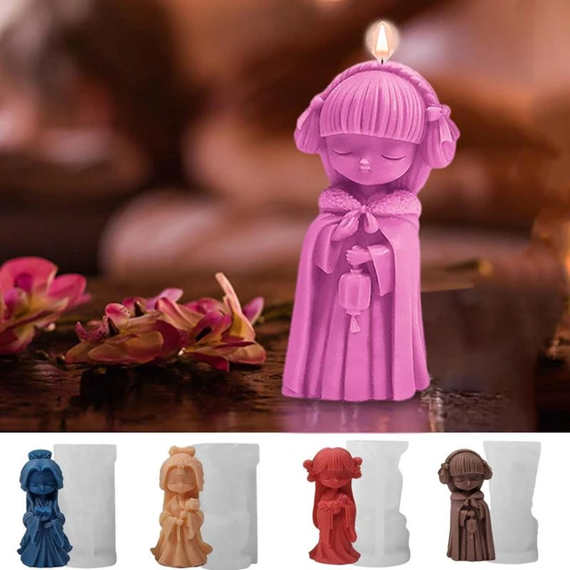 3D Winged Princess Candle Molds Silicone DIY Cartoon Girl Candle Molds for  Candle Making Silicone Moulds for Home Decor Gifts