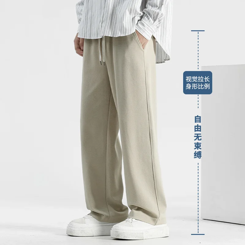남성용 봄가을 스트레이트 스웨트팬츠 2026 봄 스포츠 오토바이 장비