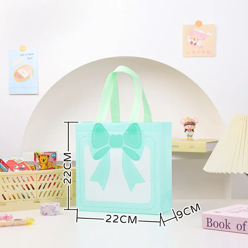 Cartoon Bow Bags Self Sealing Reusable Snack Packaging Portable Design for Cosmetics Candy Small Items Storage Party Supplies