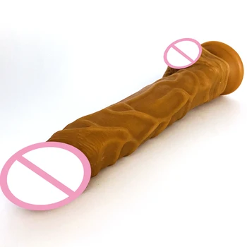 LUUK Long Dildo Realistic Blood Vessel Imitation Penis Imitator For Woman No Vibrator Masturbation Wear Adult Toys Rubber Dick 5