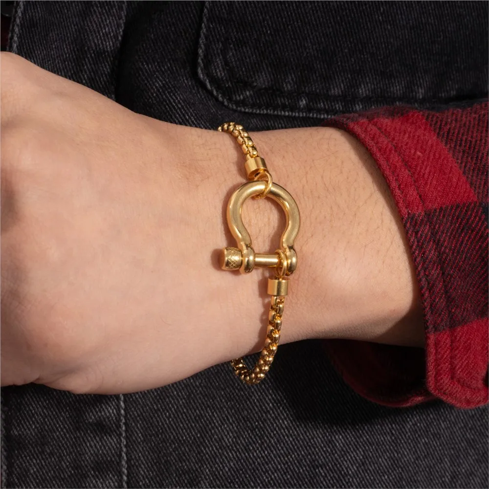 316L Stainless Steel Asymmetric Bracelet for Women Personalized Creative Waterproof  Non Tarnish Chain Party Jewelry Gifts