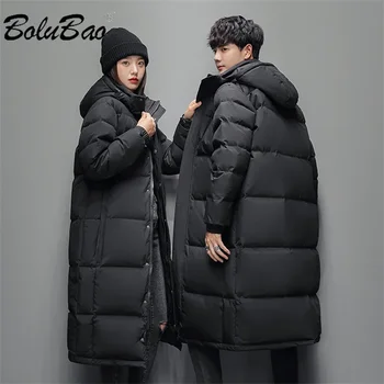 Piumino da uomo nuovissimo Piumino invernale alla moda Cappotto lungo invernale da donna con cappuccio in stile coreano sottile con cappuccio 1