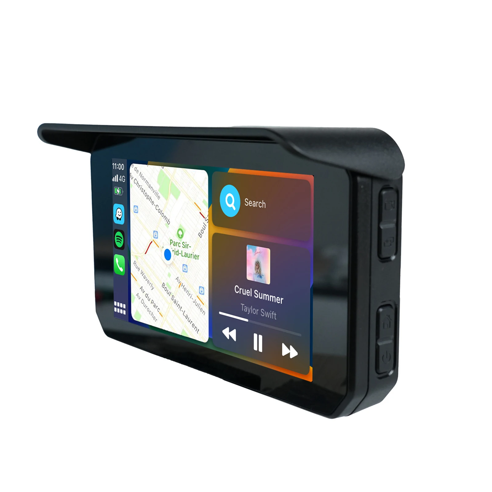 5 inch Motorcycle Navigator Touch Screen IP65 Waterproof Motorcycle CarPlay Wireless Apple CarPlay Android Auto Dual Bluetooth