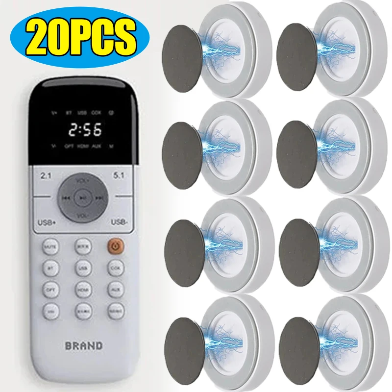 

20/2Pcs Strong Magnetic Hook Wall Mount Anti-Lost Magnet Holder for Fridge Sticker Remote Control Storage Home Organizer Hooks
