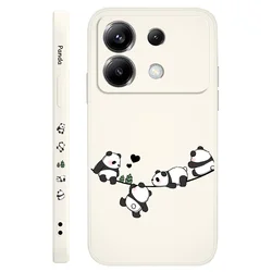 Adorable Baby Panda Silicone Phone Case - Durable Protective Cover for Poco F7 Ultra (White)