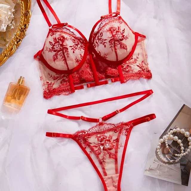 Embroidery Lingerie Set 4