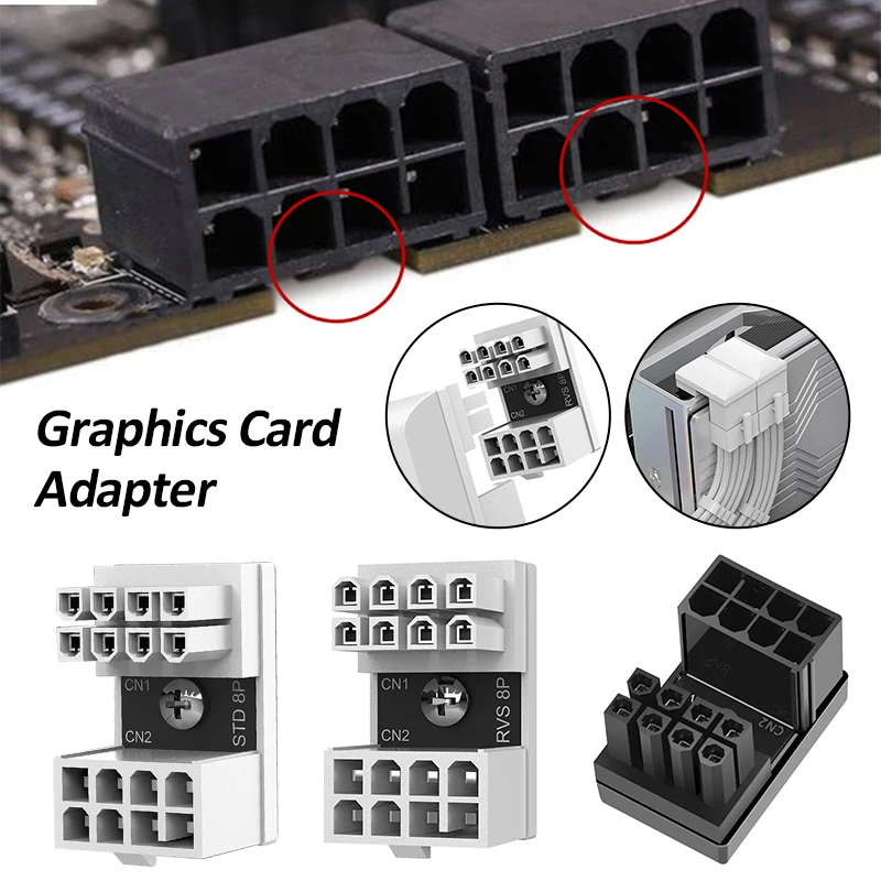 Tanie Grafika złącze układu kierowniczego Adapter VGA zasilacz kolanko GPU złącze układu kierowniczego