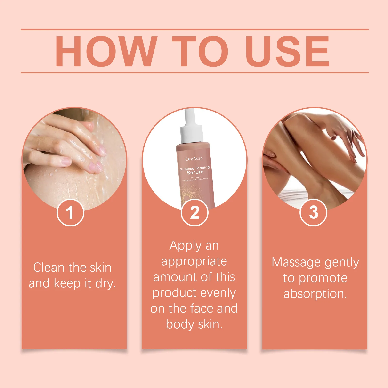 Herbal Sunless Tanning Lotion Serum Promote Melanin Production Natural Bronzer Darker Against Sunburn Self Tanner Drops Liquid sunless tanning lotion