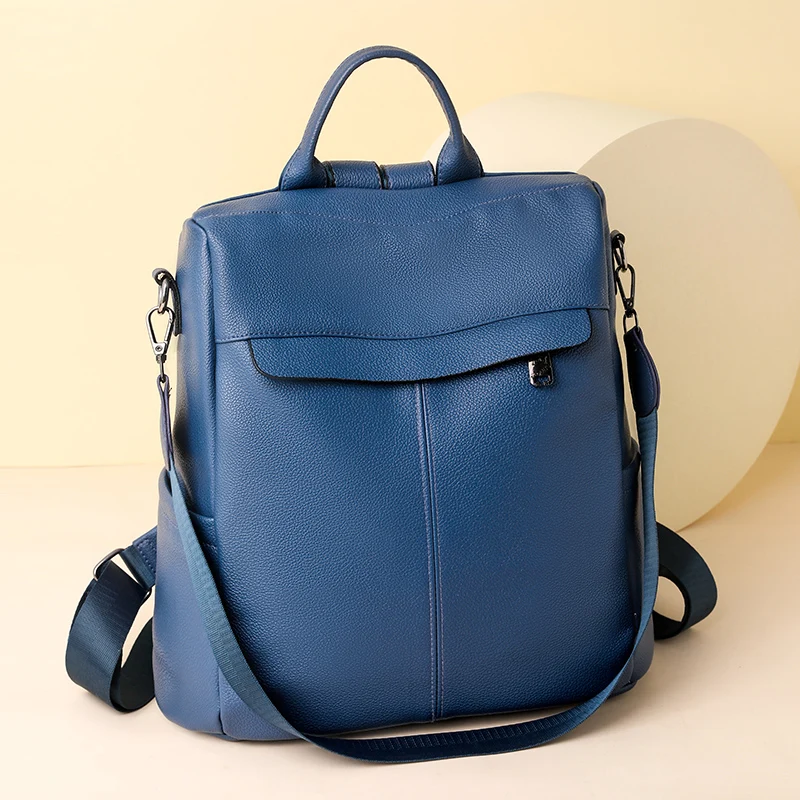 Luxury Designer Women's Trend Travel Backpack New Women's High Quality Soft Leather Backpack Youth Fashion Waterproof Backpack