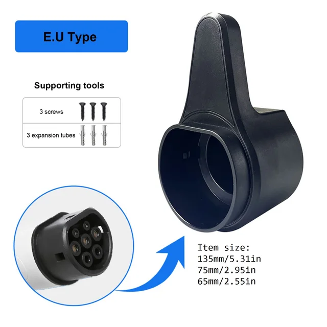 EV Charger Type 1/Type 2 Holder Wall Mount Electric Car Charging Cable  Organizer Tesla Charger Connector EV Charger Cable Holder - AliExpress