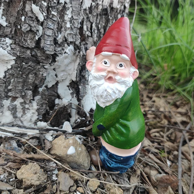 10 Cm -Es Imádnivaló Rajzfilm Öreg Férfi Fehér Szakállú - Gyanta Kézműves Szobor A Kertdekorációhoz - Image 2