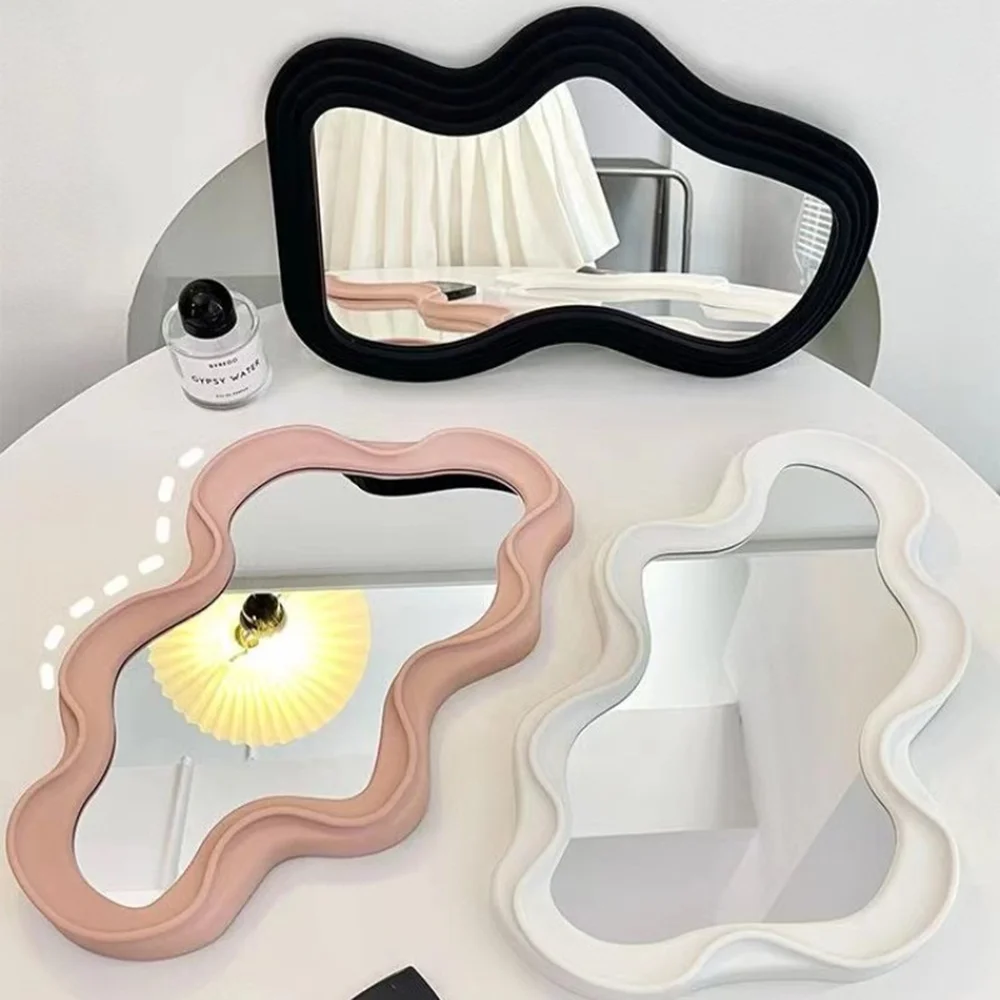 침실 욕실용 벽 거울, 카와이 메이크업 거울, 집 장식, 거실 장식, 도매, 1PC