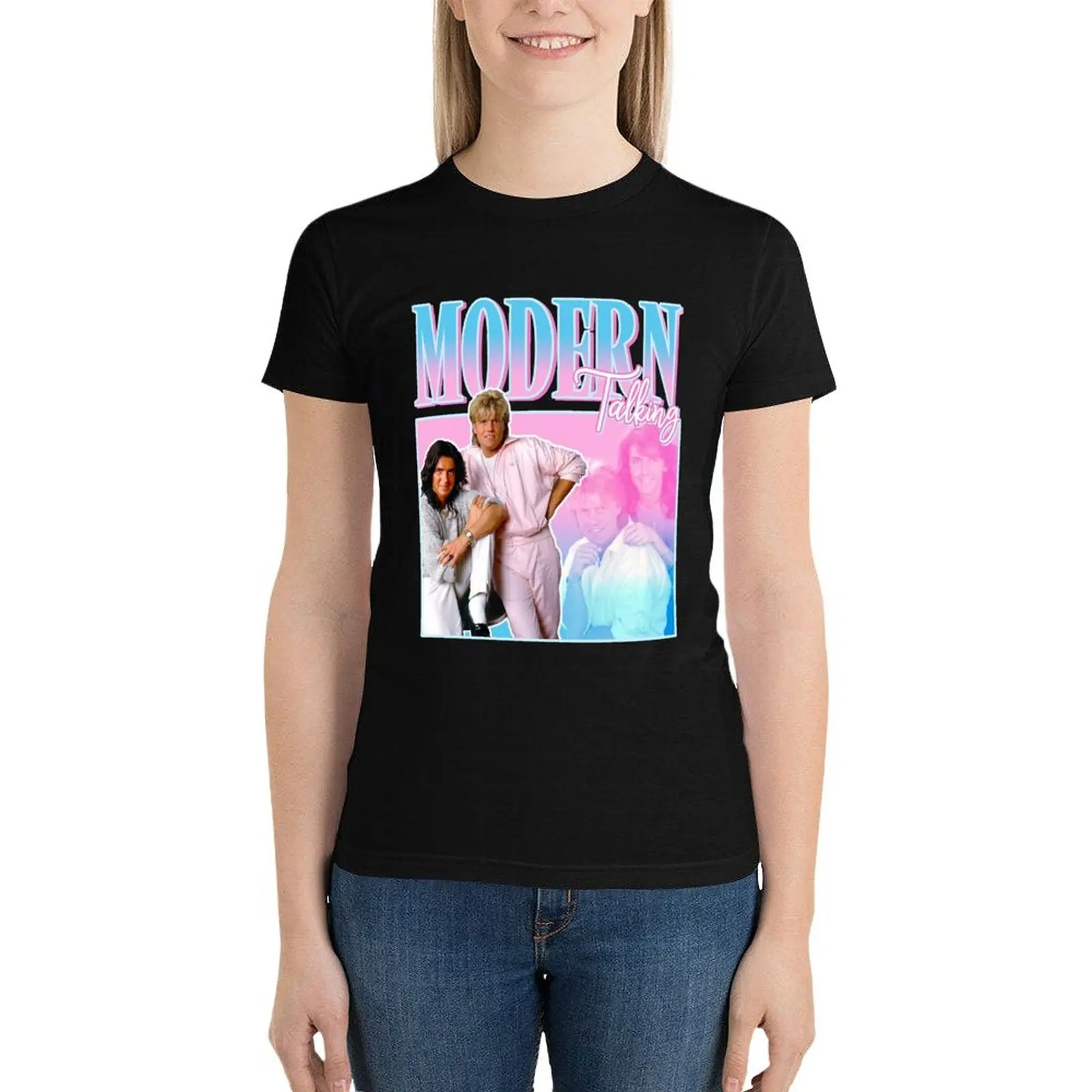 

Modern Talking Y2K Vintage T-Shirt shirts graphic tees Female clothing summer clothes summer top T-shirts for Women