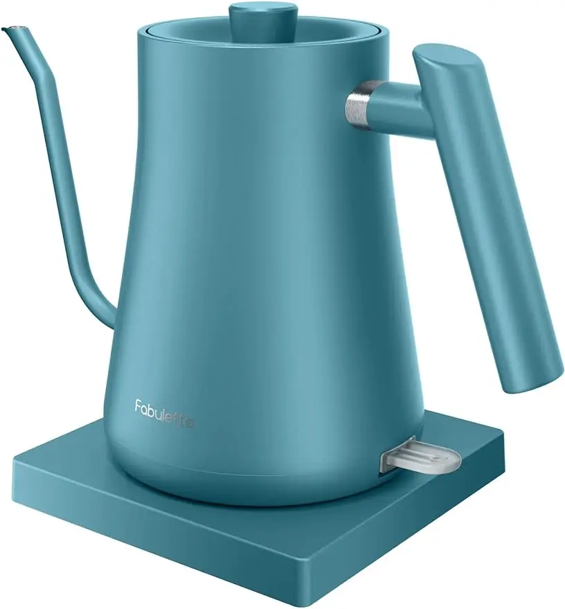 

Gooseneck Electric Kettle Fabuletta 1500W Ultra Fast Boiling Water Kettle 100% Stainless Steel for Pour-over Coffee