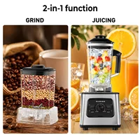 Mixeur et Broyeur 2-en-1 Haute Vitesse 2,5 L, Mixeur de Comptoir 9500 W, Préparateur de Smoothies à 8 Lames, Robot Culinaire 24 000 tr/min pour Cuisine 5