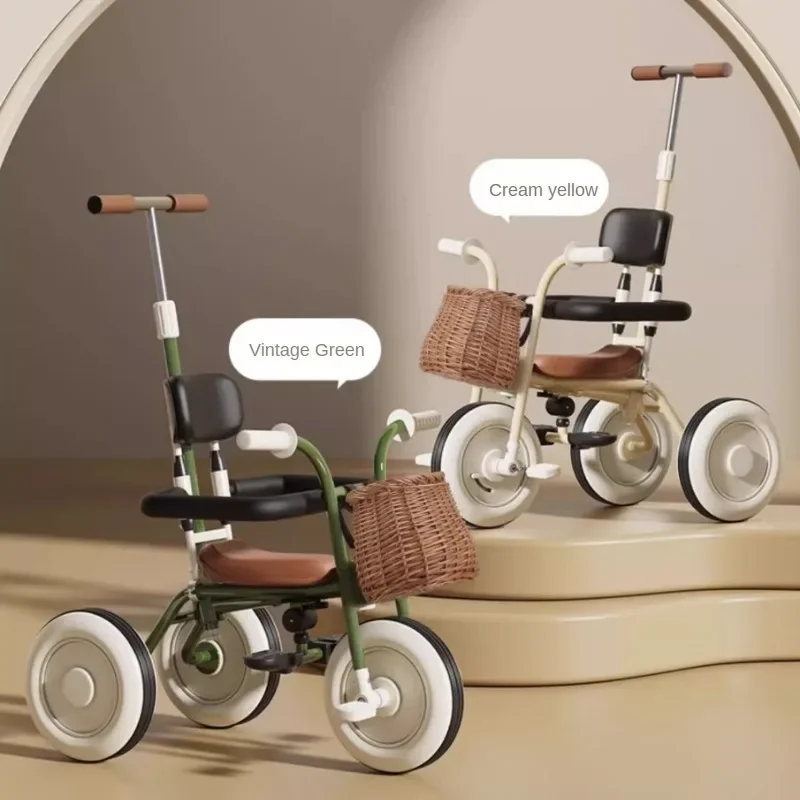 Multifunctional Children's Tricycle Lightweight Bicycle Three-wheeled Baby Stroller Baby Bicycle Can Be Pushed or Ridden