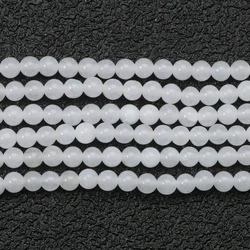 Natural Faceted Blue Sapphire Spacer Beads for Jewelry Making - 15'' Strand (Round White Jade)