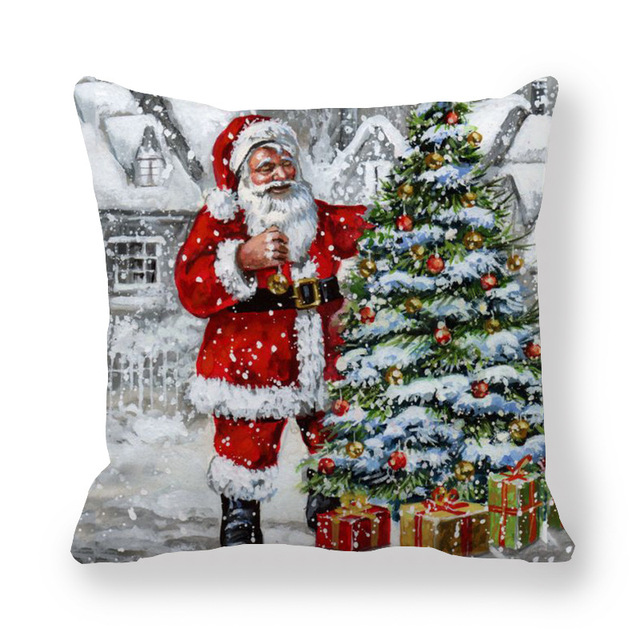 Cushion Cover Merry Christmas Decorations For Home Christmas Ornaments 2021 Navidad Xmas Noel New Year Gifts 2022