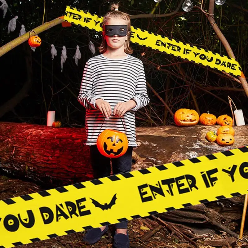 Halloween Fright Tape Fright Tape Safety Signs Crime Scene Caution Decorations Barrier Danger for Halloween Party