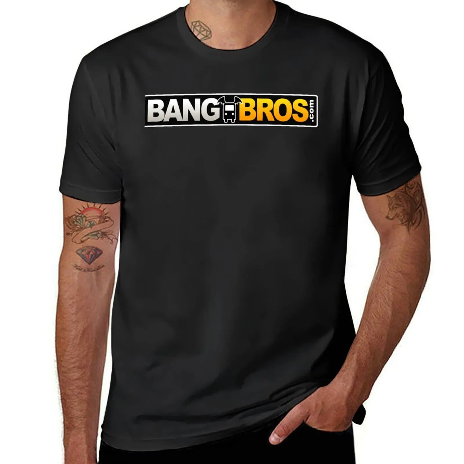 

Bangbros T-Shirt boys whites sports fans designer t shirt men