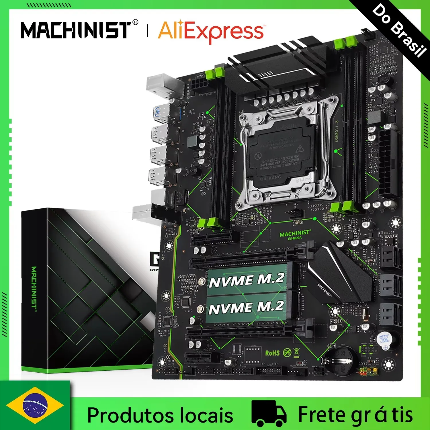 MACHINIST X99 MR9A V1.0 ATX Motherboard LGA 2011-3 Support Xeon E5 V3/V4 CPU And DDR4 RAM NVME M.2 Slot USB3.0