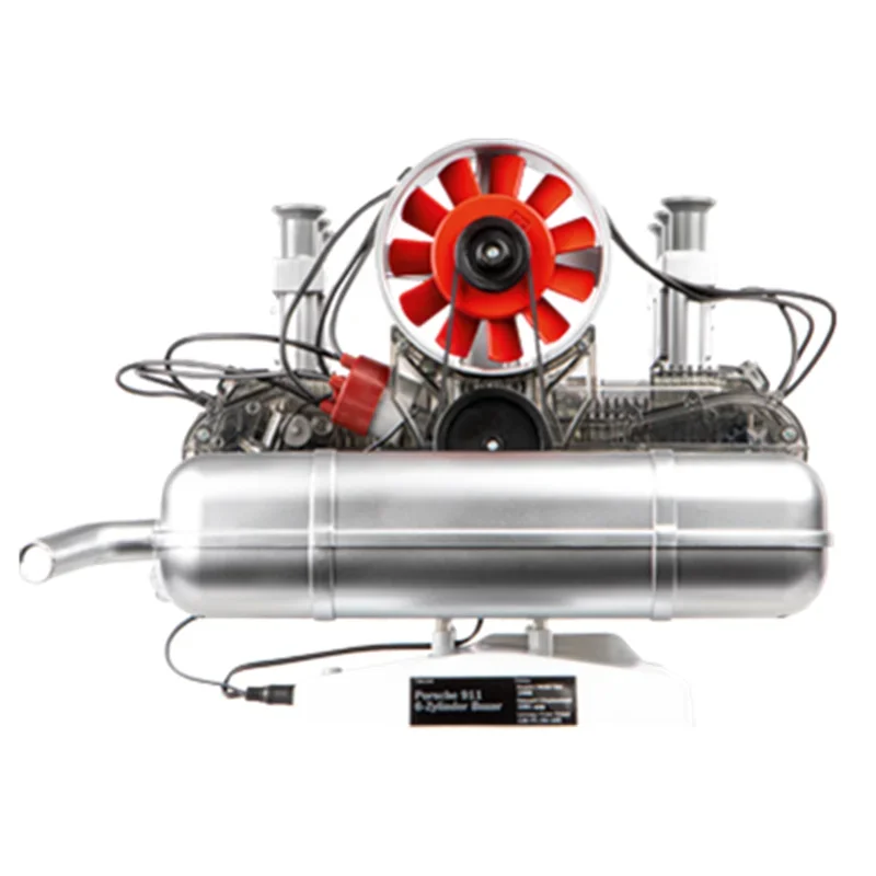 

1/4 Mini Engine Model Movable Engine Car Model DIY Assembly Toy Air-cooled 6-cylinder Engine Model Gift