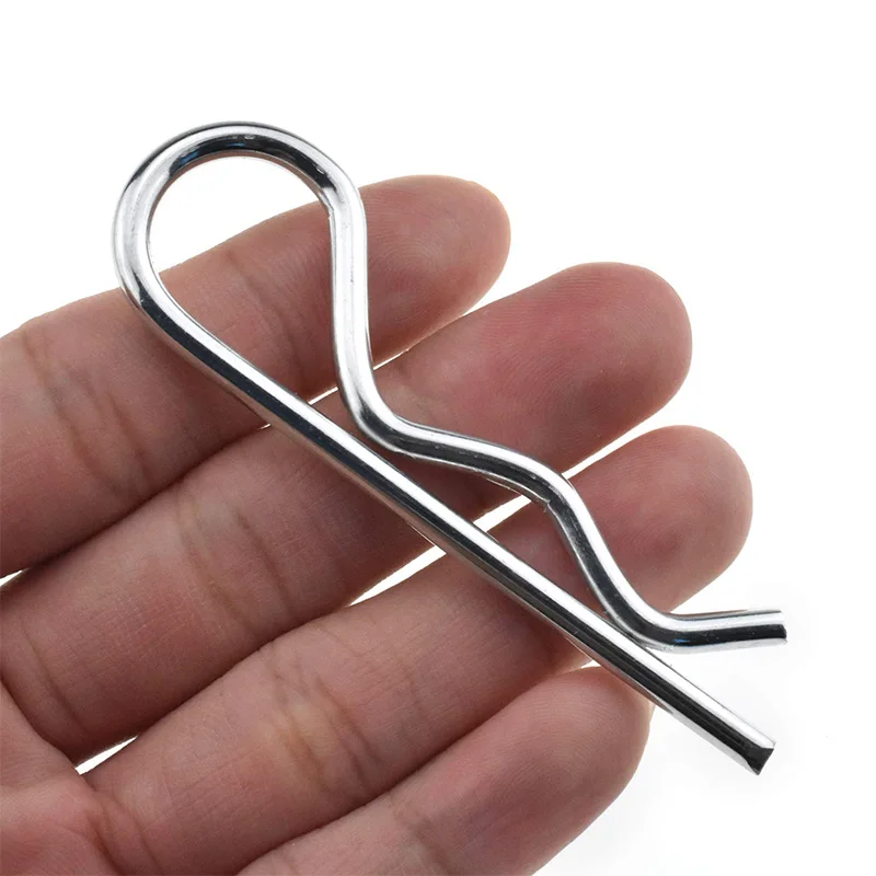 10Pcs R Clips 3.5MM X 75MM Bright Zinc Plated Hitch Ball Mounts Pin Parts RV accessories Camper Caravan Components