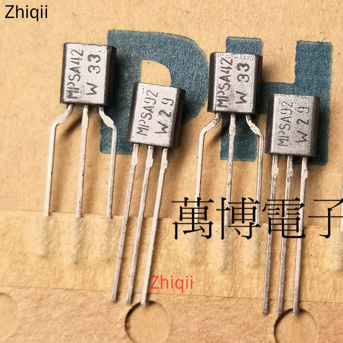 10pair/lot BC PH MPSA42 MPSA92 Original Triode A42 A92 TO-92 Audio Amplifier Transistor MPSA42 MPSA92 Silver face