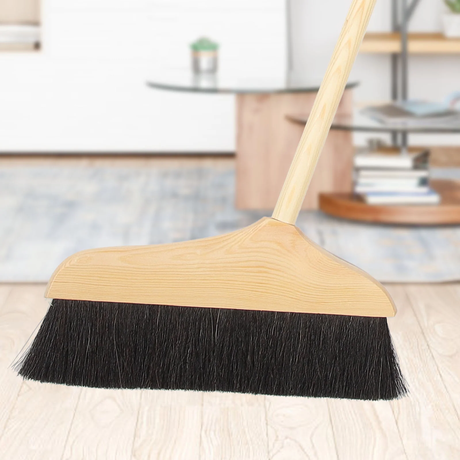 

Wooden Broom Soft Horse Hair Bristle Floor Broom Heavy Duty Household Broom