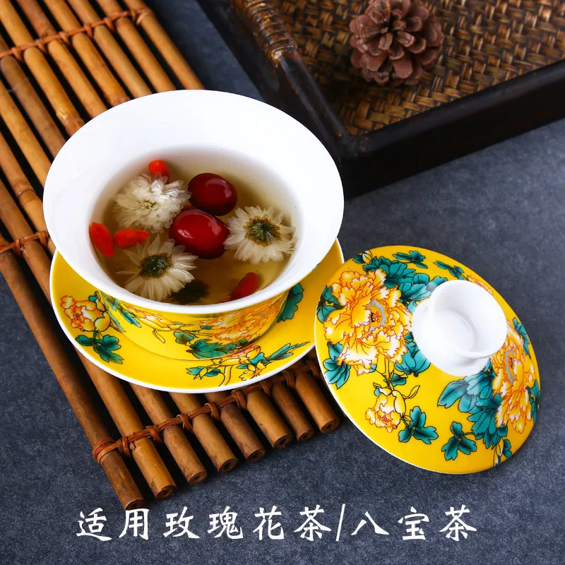 Hand Painted Blue and White Porcelain Gaiwan 300ML Tea Set Kung Fu Tea Set Cup Porcelain Bowl For Travel Easy Kettle