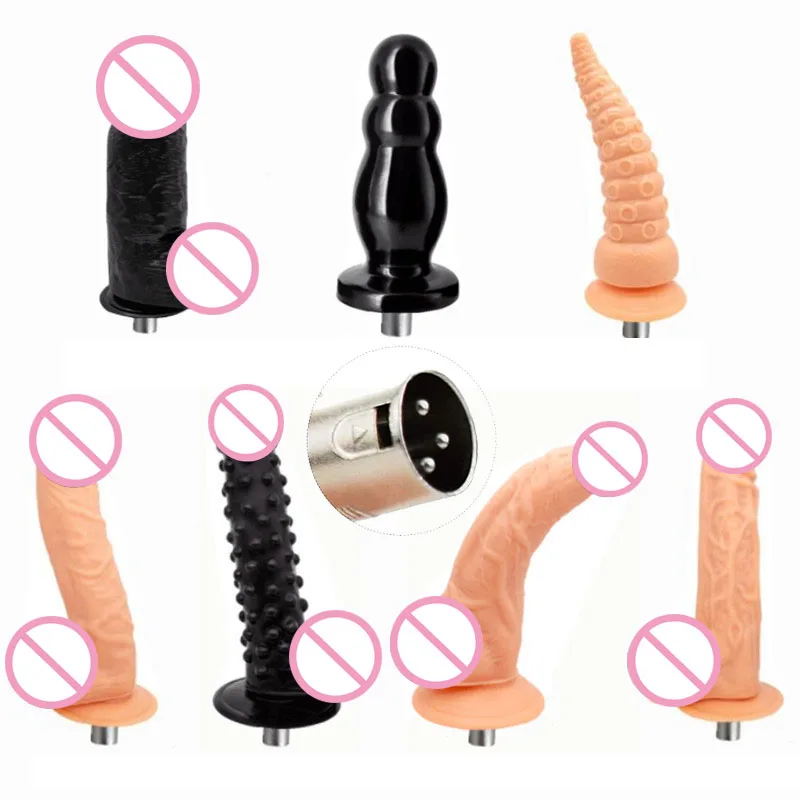 Automatic Dildo Machine Attachment 3XLR Connector Sex Toys for Women Masturbation Machine Anal Plug Dildos Accessories