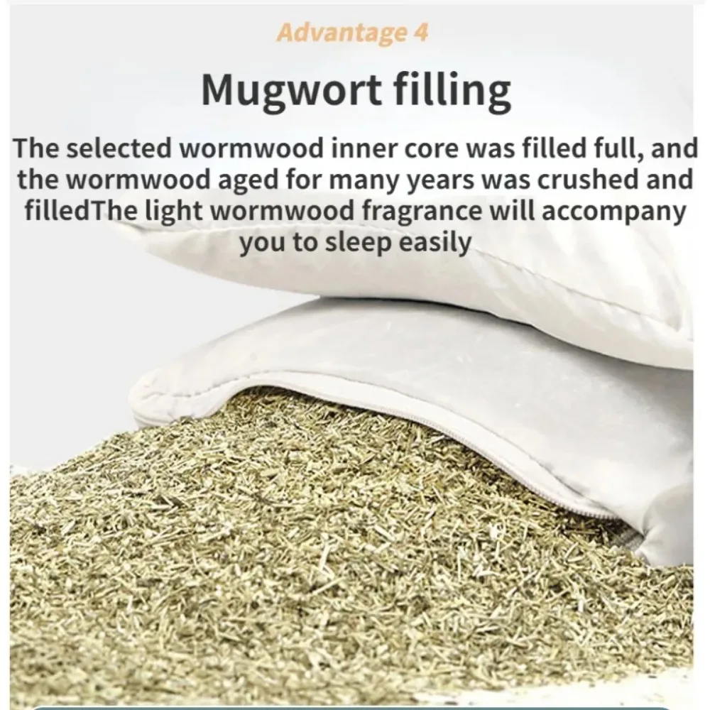 Velvet Mugwort Wormwood Bone Shape Heating Pillow Cervical Vertebra Support Heated Pillow Cervical Pain Relief Sleeping Aid Tool 3