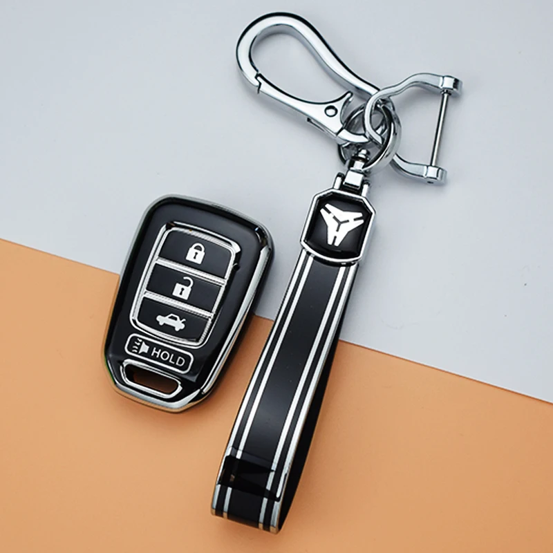 

Soft TPU Car Key Cover Case Shell Fob Holder Keychain Protector for Honda Accord CIVIC CRV Jazz HR-V HRV 2013 2014 2015 2016