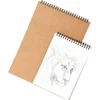 1pc A5/A4 Sketch Book 100 Sheets, 100gsm, Hard Bottom Cover Spiral Bound Hardback Sketch Pad 3
