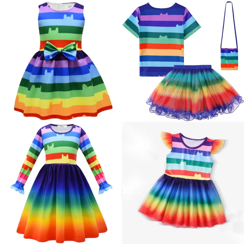 

Костюм для косплея кукольного домика на Хэллоуин для девочек, платье мерката, косплей, с животными, улыбающимся котом, автомобилем, кошкой, обнимающим платье для девочек, детские подарки на день рождения